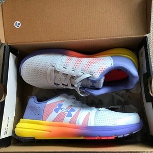 Girls under armour no lace shoes NWT and box